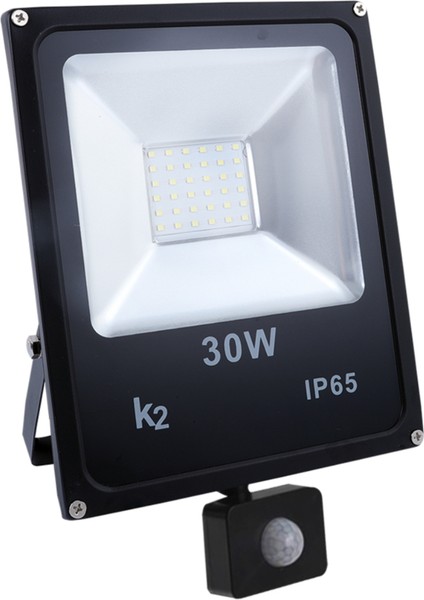 KLF159B Hareket Sensörlü Alüminyum Döküm Cob LED Projektör 30W Beyaz Işık