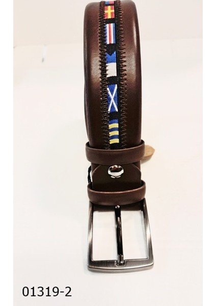 3,5 cm El Işleme Hakiki Deri Kemer