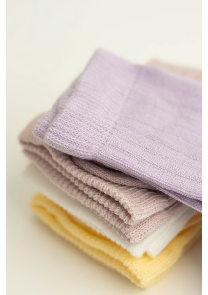 Kız Erkek Bebek Fitilli Pamuklu 4’lü Çorap Seti modelleri