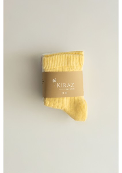 Kız Erkek Bebek Fitilli Pamuklu 4’lü Çorap Seti fırsatları