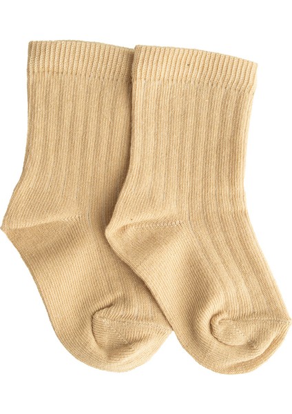 Kız Erkek Bebek Fitilli Pamuklu 4’lü Çorap Seti