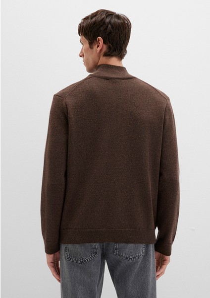 Yün Karışımlı Kahverengi Kazak 0710371-70251