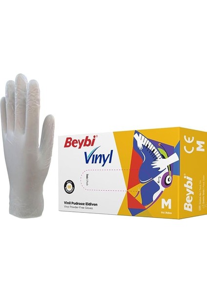 Vınyl (Vinil) Eldiven (Temizlik, Gıda, Kuaför, Bahçe, Iş Eldiveni) (Medium (Orta))