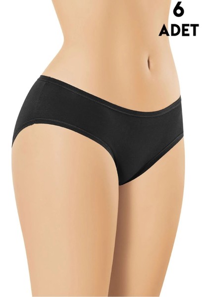 Pamuklu & Modal Esnek 6 Adet Siyah Paris Model Bikini Külot LL.K51.O08.001 fiyatları