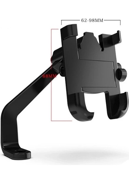Buğz Alüminyum Gövdeli Metal Ayna Bağlantılı Motosiklet Telefon Tutucu 7 Inç Xl indirimleri