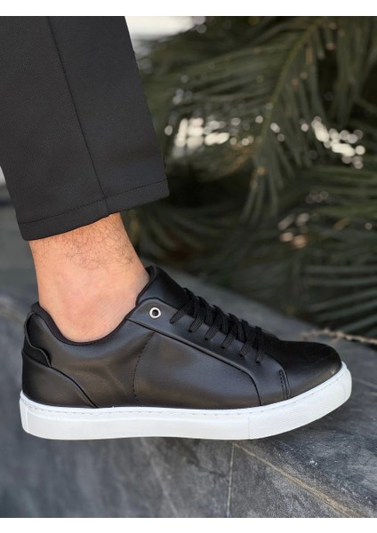 Kb-Bx1 Siyah Cilt Yüksek Beyaz Taban Günlük Erkek Ayakkabı fırsatları