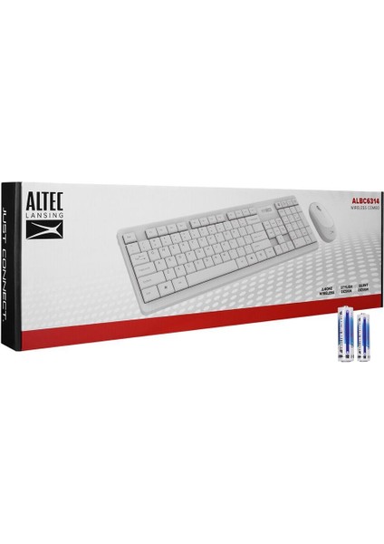 Lansing ALBC6314 Beyaz 2.4ghz 1200DPI Mouse Türkçe Q Kablosuz Klavye + Mouse Set fiyatları