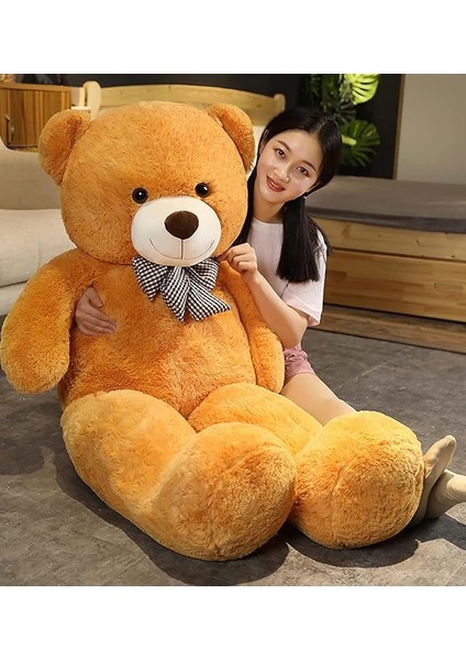 Özel Hediye - 140 cm Papyonlu Peluş Ayıcık... 140CMAYI (Kahverengi)