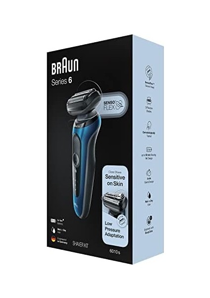Braun Yeni Seri 6 B1000S Kablosuz Tıraş Makinesi, Autosense, Sensoflex, Easyclick, Islak & Kuru modelleri