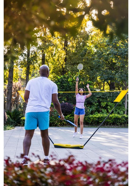 Yetişkin Badminton Raket Seti - Sarı/Mavi - Fun BR130 AD