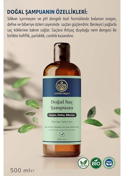 Yaşam Isırgan Defne Biberiye Özlü Tüm Saç Tipleri Için Besleyici ve Onarıcı Şampuan 500 ml modelleri