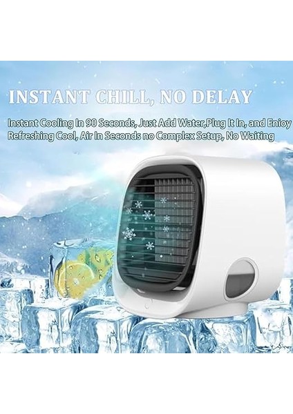Breeze Hava Soğutucu, Mini Air Breeze Klima Sistemi, Su Soğutmalı Hava Soğutucu, Küçük, 3 Hız Kademesi ve USB ile Çalışır, Taşınabilir Klima Cihazı, Ev, Ofis Için (Beyaz) fiyatları