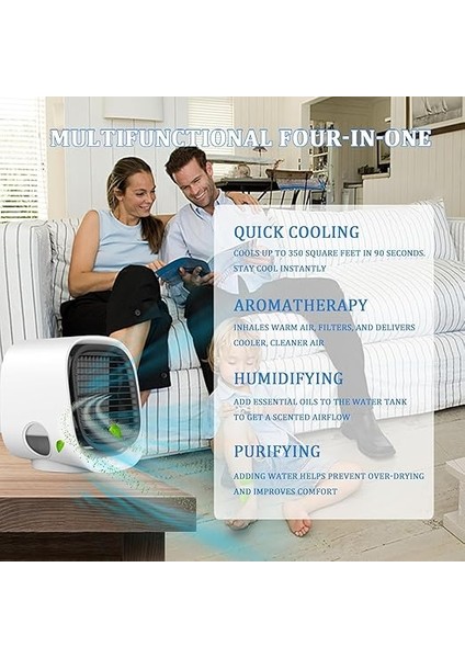 Breeze Hava Soğutucu, Mini Air Breeze Klima Sistemi, Su Soğutmalı Hava Soğutucu, Küçük, 3 Hız Kademesi ve USB ile Çalışır, Taşınabilir Klima Cihazı, Ev, Ofis Için (Beyaz) modelleri