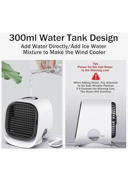Breeze Hava Soğutucu, Mini Air Breeze Klima Sistemi, Su Soğutmalı Hava Soğutucu, Küçük, 3 Hız Kademesi ve USB ile Çalışır, Taşınabilir Klima Cihazı, Ev, Ofis Için (Beyaz) fırsatları
