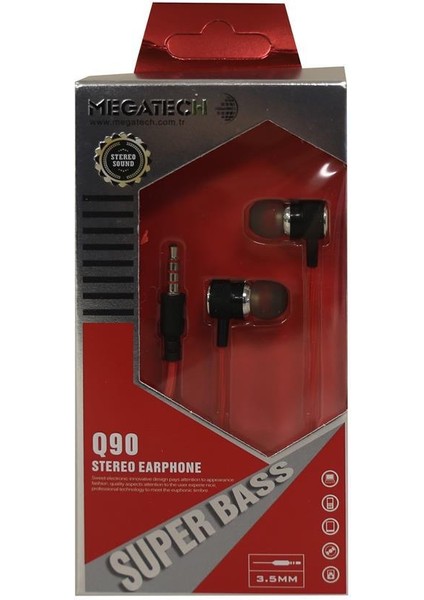 Q90 Kırmızı Mikrofonlu Kulaklık