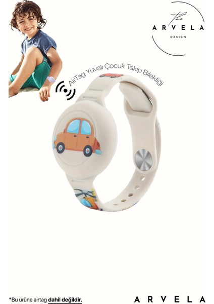 Airtag Yuvalı Bileklik Çocuklar Için - Su Geçirmez Tasarım, Ayarlanabilir