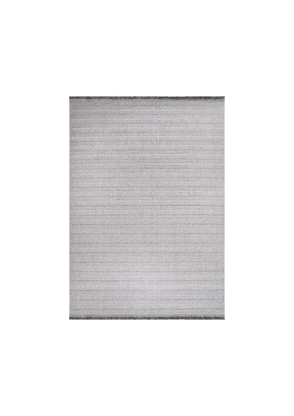 Abajo Modern Gri Polipropilen Atkılı Jüt Makine Halısı