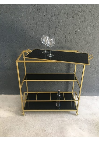 Elegant Tepsili Servis Arabası, Metal Sunum Arabası fırsatları