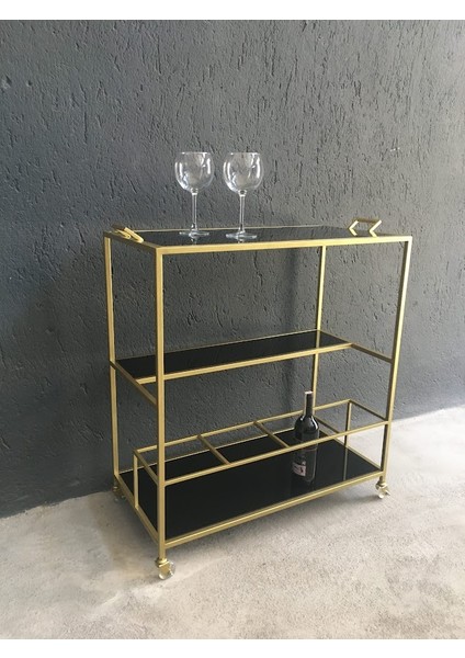 Elegant Tepsili Servis Arabası, Metal Sunum Arabası indirimleri