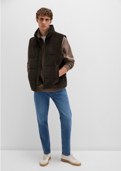 Kahverengi Kadife Şişme Yelek 0110659-71552