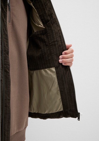 Kahverengi Kadife Şişme Yelek 0110659-71552