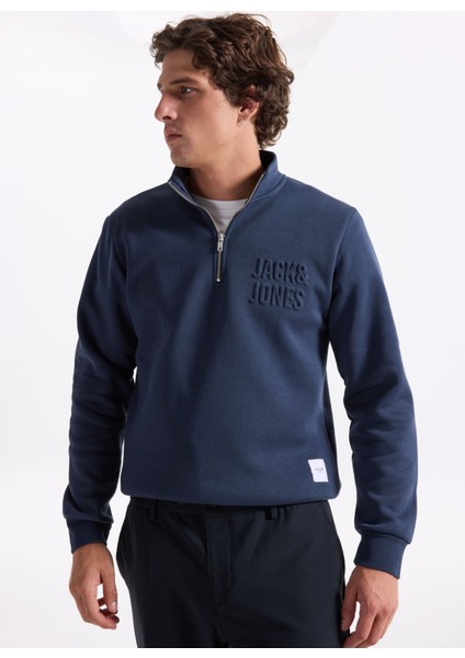 Dik Yaka Lacivert Erkek Sweatshırt 12299799 Jornewove Sweat Smu