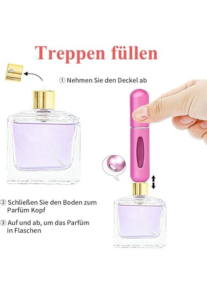 5 Adet 5 ml Parfüm Püskürtücü, Doldurulabilir Parfüm Cep Püskürtücü, Mini Taşınabilir Püskürtme Şişesi, Boş Sprey Şişesi, Pencereli Atomizer, Yolculuk Için (5 Adet 5 Ml) indirimleri