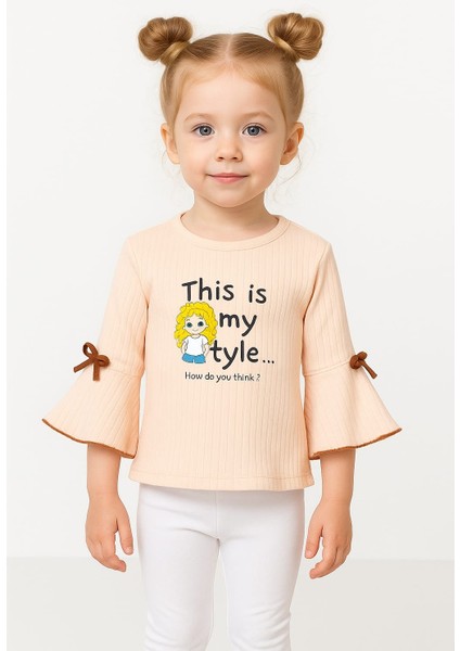 Kolları Fiyonk Detaylı Kız Çocuk Body