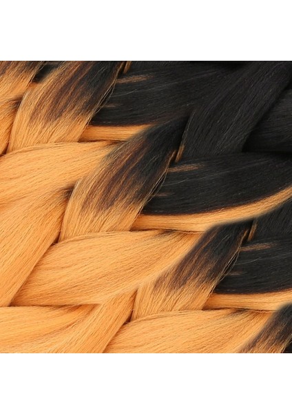 Afrika Örgüsü ve Rasta Için Sentetik Ombreli Saç / Siyah / Hardal Sarı modelleri