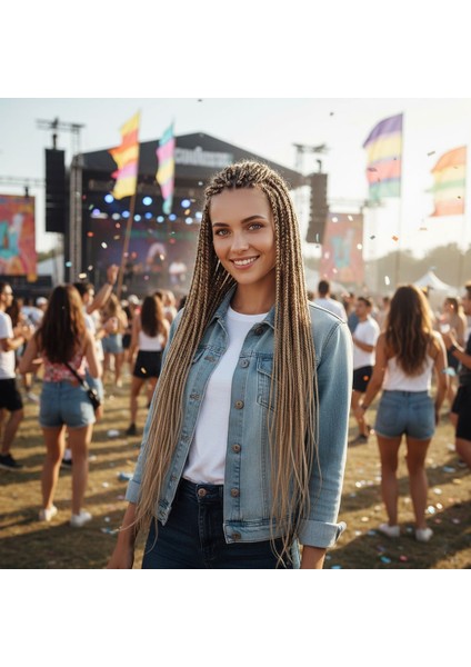 Afrika Örgüsü ve Rasta Için Sentetik Saç / Küllü Kumral