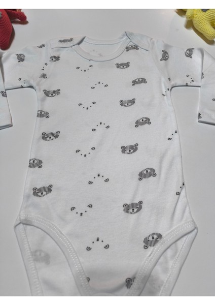 Çocuk Bebek Uzun Kollu Çıtçıtlı Body-Badi %100 Pamuk Nefes Alabilen Kumaş 3.5-4-5-6 Yaş indirimleri