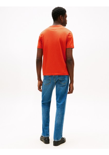 Bisiklet Yaka Turuncu Erkek T-Shirt MW0MW39356SCX_FATHERS Day Tee modelleri