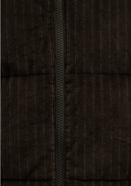 Kahverengi Kadife Şişme Yelek 0110659-71552