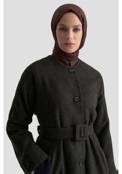 Seyyar Ribana Yakalı Kaban 25K7606 Antrasit indirimleri