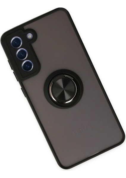Samsung Galaxy S21 Fe Kılıf Montreal Yüzüklü Silikon Kapak - SIYAH-(5796) - N792J176-M61792 fiyatları