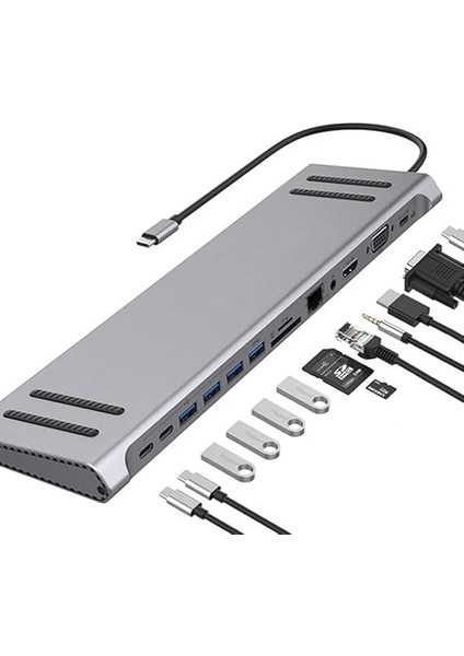14IN1 Type-C To Multi Function Docking Station - 4K Hdmi Dönüştürücü 100W Pd 3.0 fiyatları
