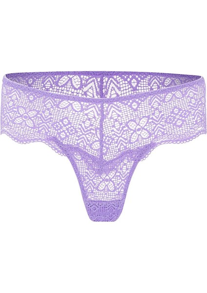 Anna 2735 Dantelli Dekolte Dolgulu Push-Up Sütyen ve Külot Takımı- Lila
