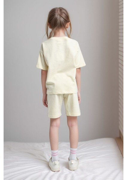 Kız Çocuk Giyim Limon %100 Pamuk T-Shirt & Şort Ikili Takım LL.P01.O2.L01.006 modelleri