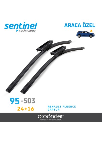 Sentinel Renault Fluence Silecek Takımı (600X410MM) (Cam Sabunu Hediyeli) fiyatları