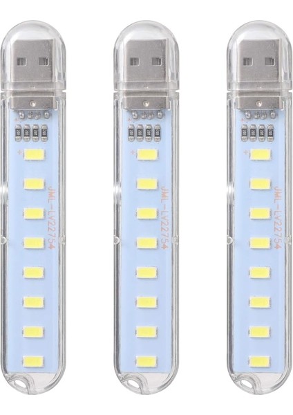 3 Adet Mini USB LED LED LED Okuma Beyaz Işık Taşınabilir USB Dizüstü Bilgisayar Klavyesi Için Taşınabilir Gece Lambası