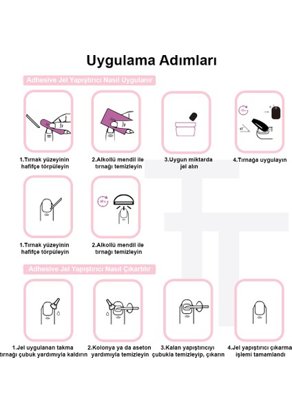 10'lu Mavi Orta Kare TT1046 Tekrar Kullanılabilir El Yapımı Protez Takma Tırnak - Mavi-L modelleri