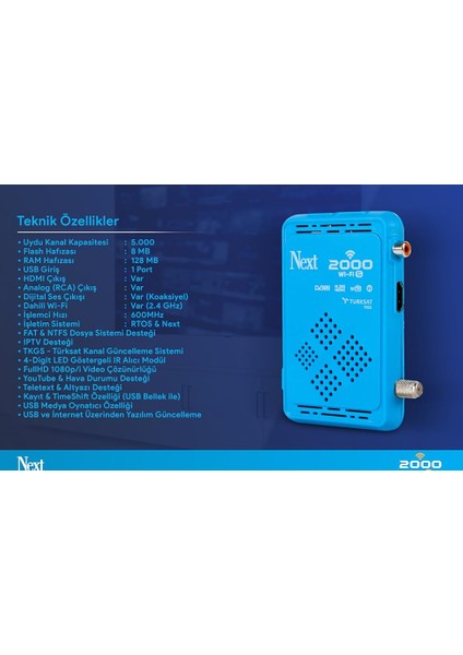 2000 Wifi S Uydu Alıcı