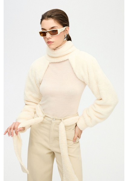 Krem Peluş Bolero fırsatları