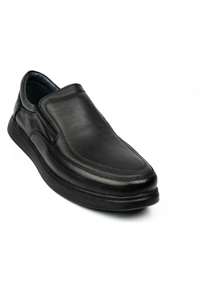 Babalı 2023 Restfull Siyah Deri Mokesen Erkek Günlük Ayakkabı
