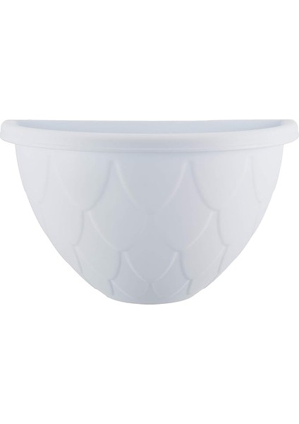DD02 Damla Duvar Saksısı Askı Aparatlı 29,5cm, 2.4 Litre Beyaz