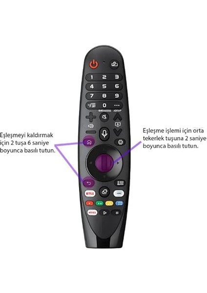 Voice Magic Uzaktan Kumanda AKB75855501 Lg Smart Tv Magic Remote Yedek AN-MR20GA MR19BA MR18BA MR650A, Ses Komutlu W-9067 fırsatları