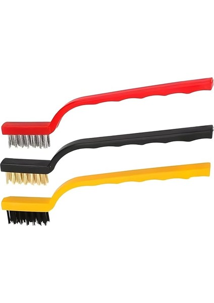 Temizlik Fırça Seti: Ocak, Fayans ve Araba Temizliğinde Mükemmel Çözüm! (3'ü 1 Arada, Bakır-Demir-Plastik Fırçalar)