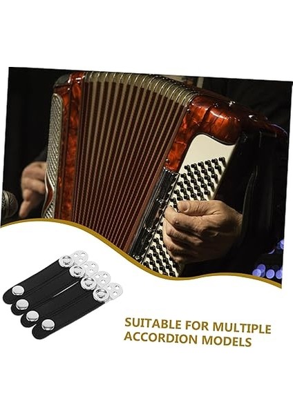 4 Adet Akordeon Bellows Seti Metal Başlı Strap Akordeon Performansı Için Uygun Farklı Modellerle Uyumluluk Kolay Takviye ve Kullanım modelleri