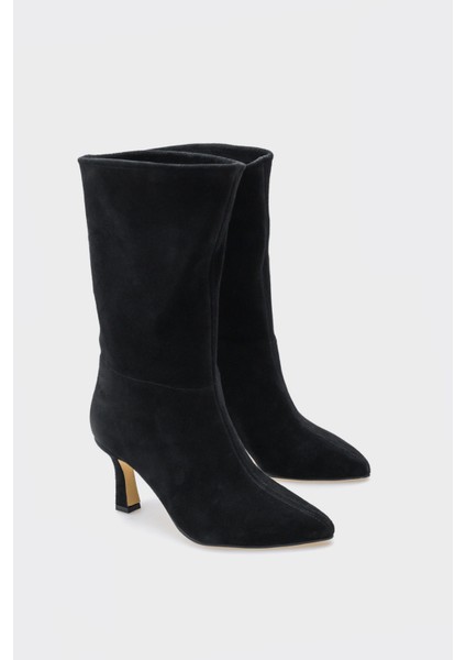 Lita Siyah Hakiki Deri Süet Bayan Çizme fiyatları