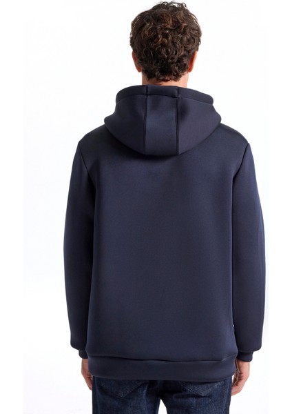 Kapüşon Yaka Baskılı Lacivert Erkek Sweatshırt F5WM-SWT 2893 indirimleri